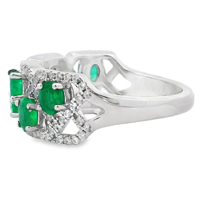 Natural 1.82ct Emerald Zircon Ring Sterling Silver Bids.com
