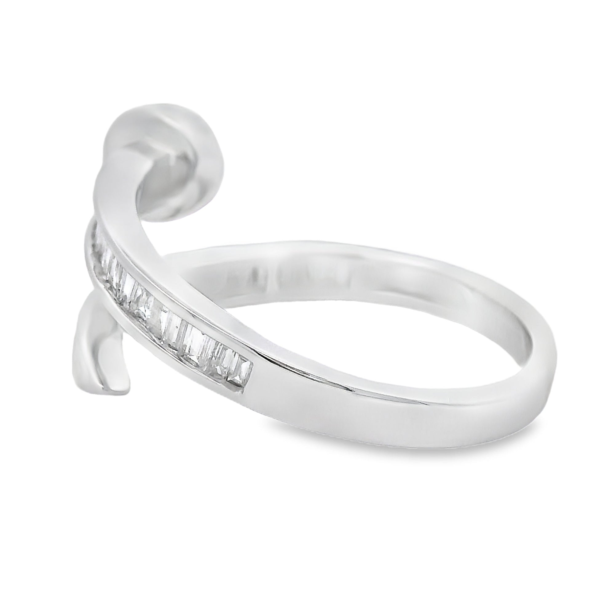 Natural .35ct Diamond Ring 14KT White Gold Bids.com
