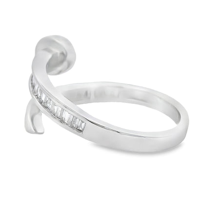 Natural .35ct Diamond Ring 14KT White Gold Bids.com