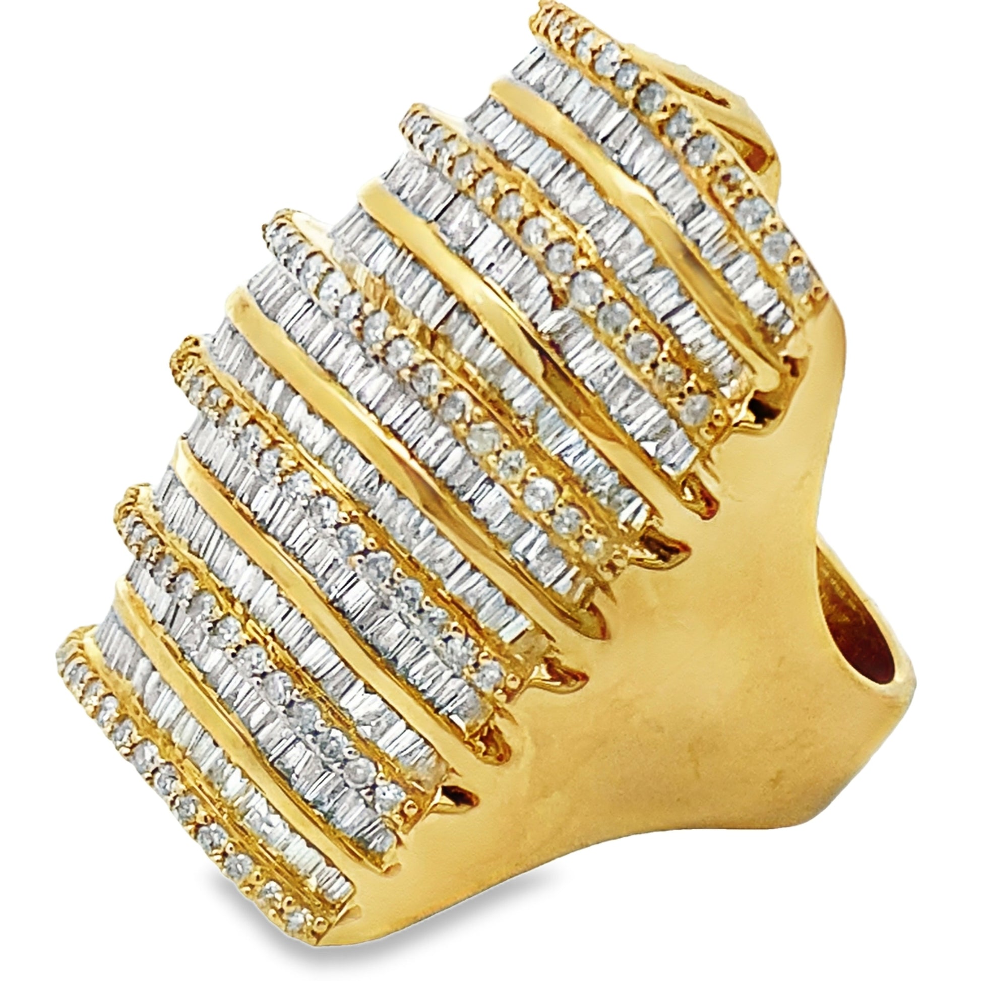 Genuine 3.25ct Diamond Ring 14KT Yellow Gold Bids.com