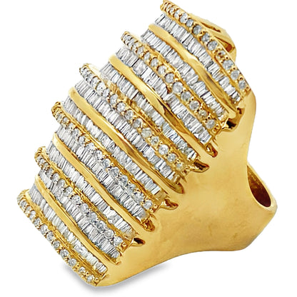 Genuine 3.25ct Diamond Ring 14KT Yellow Gold Bids.com