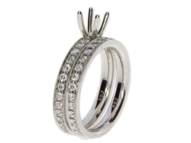 Diamond Semi Mount Engagement Ring 14KT White Gold Bids.com