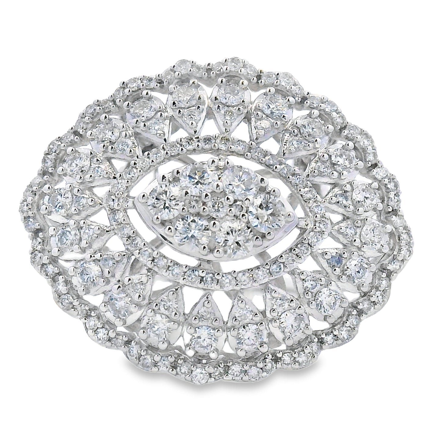 Genuine .85ct Diamond Ring 14KT White Gold Bids.com