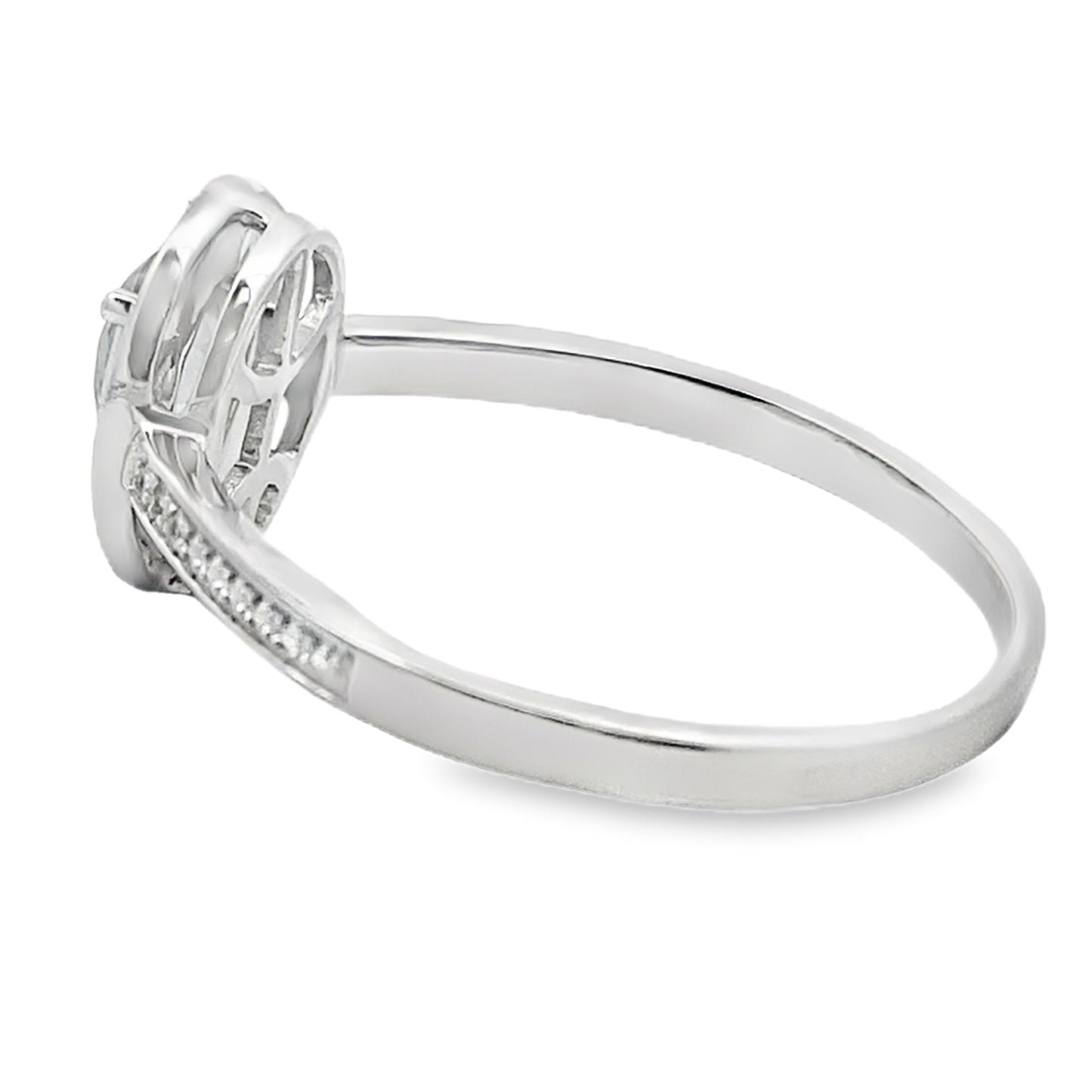 .50ct Mystic Fire Topaz Diamond Ring 10KT White Gold Bids.com
