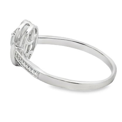 .50ct Mystic Fire Topaz Diamond Ring 10KT White Gold Bids.com