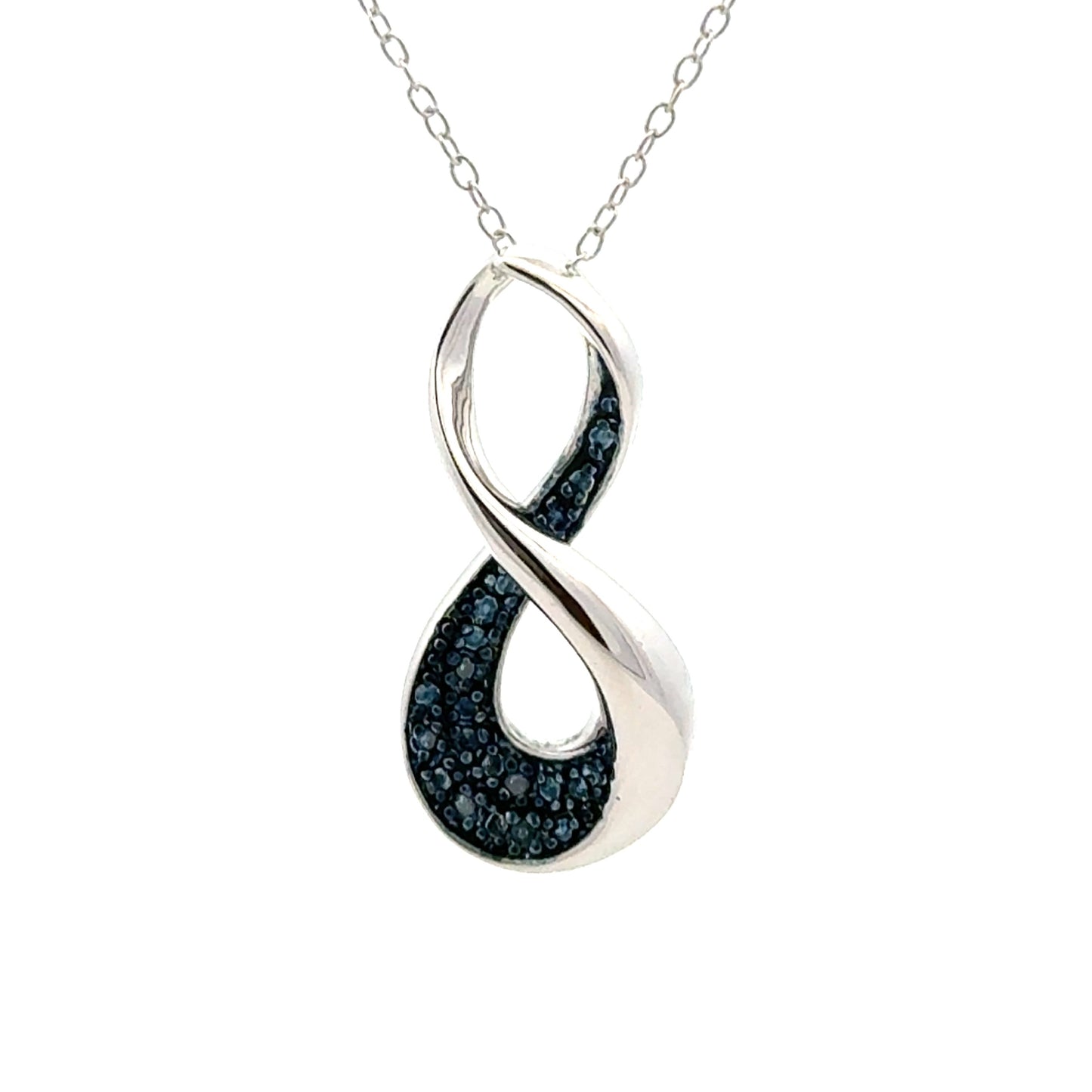 Natural .03ct Diamond Fashion Pendants Sterling Silver Bids.com