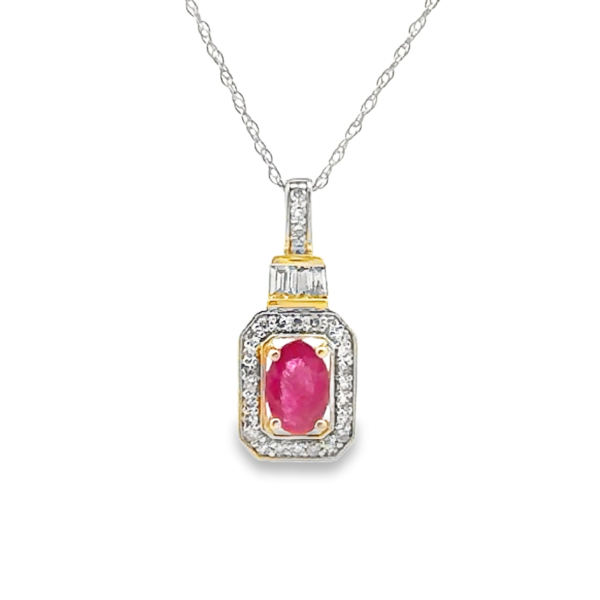 .72ct Ruby Diamond Fashion Pendants 14KT Yellow Gold Bids.com