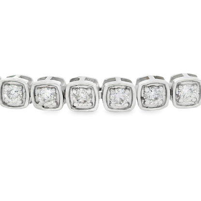 Lab Grown Diamond Tennis Bracelet 10KT White Gold Bids.com