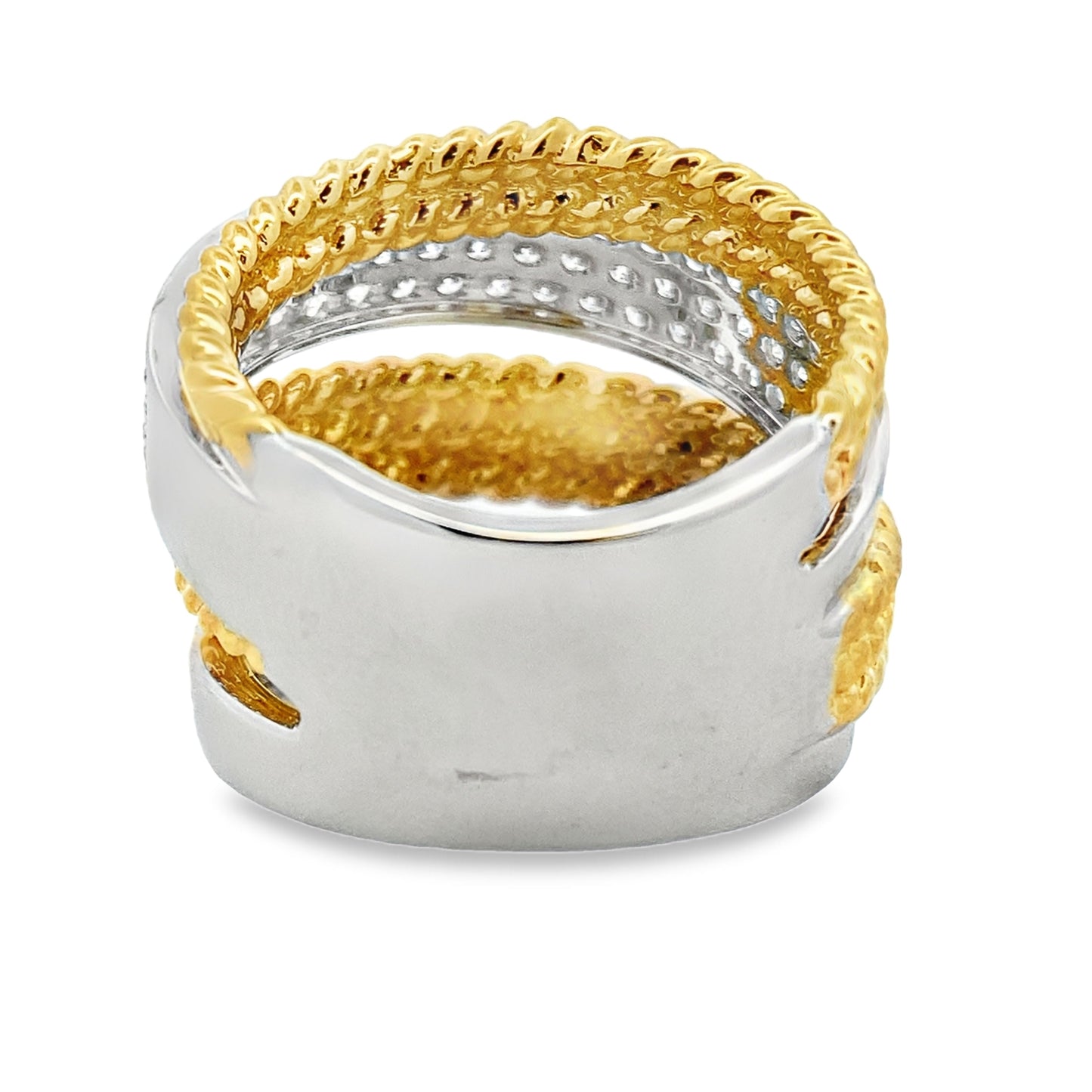 Genuine 1.25ct Diamond Ring 18KT 2 Tone Gold Bids.com