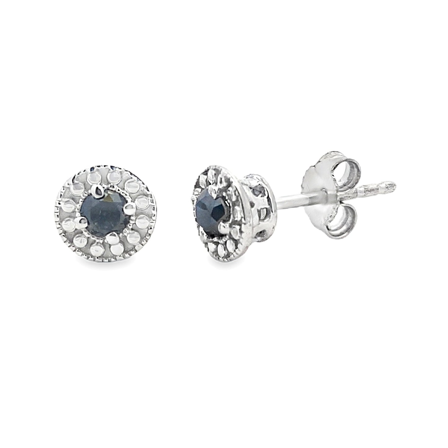 Natural .25ct Diamond Stud Earrings Sterling Silver Bids.com