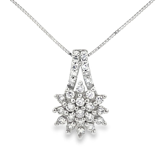 Lab Grown Diamond Fashion Pendants 10KT White Gold Bids.com