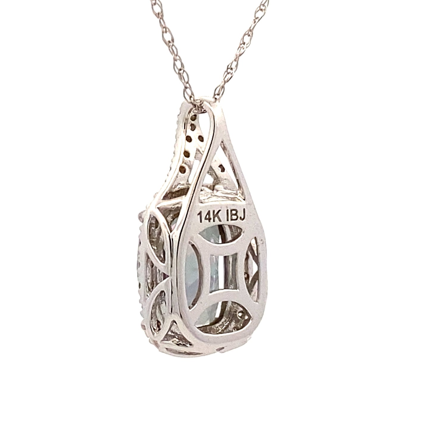 Mystic Fire Topaz Fashion Pendants 14KT White Gold Bids.com
