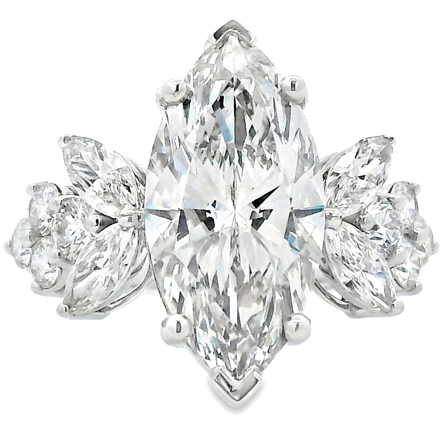7.08ct Lab Grown Diamond Eng Only 14KT White Gold Bids.com