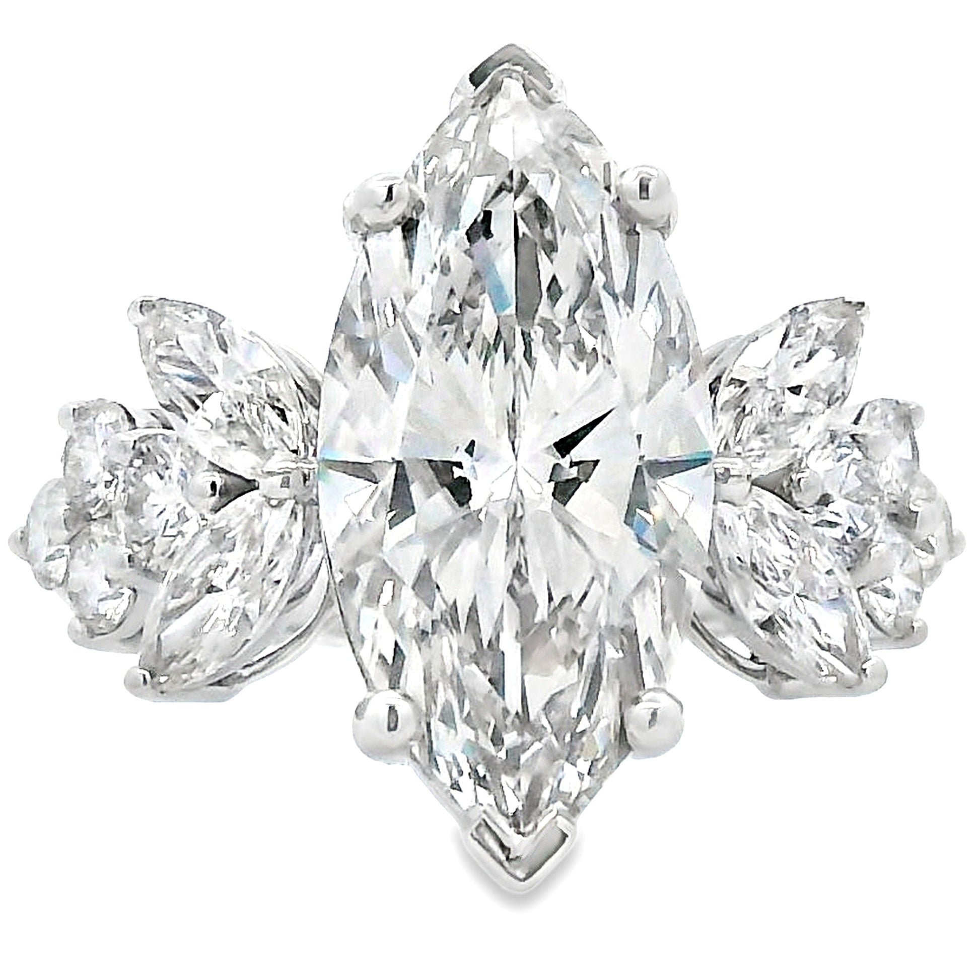 7.08ct Lab Grown Diamond Eng Only 14KT White Gold Bids.com