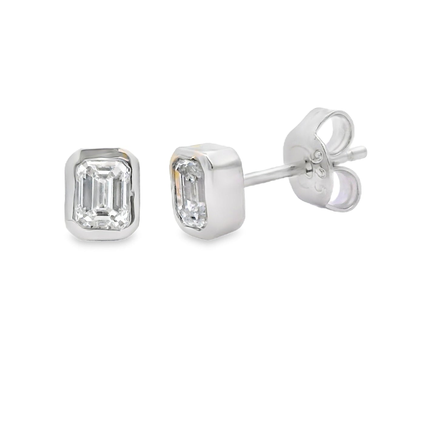 .50ct Lab Grown Diamond Stud Earrings Sterling Silver Bids.com
