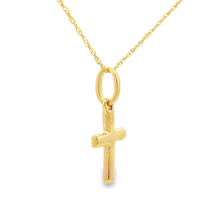 .05ct Diamond Cross Religious Pendant 14KT Yellow Gold Bids.com