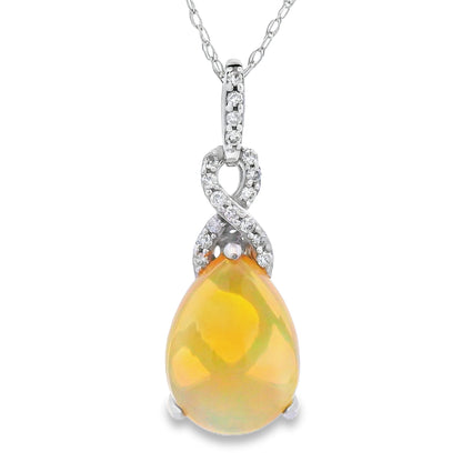 1.94ct Opal Diamond Fashion Pendants 14KT Yellow Gold Bids.com