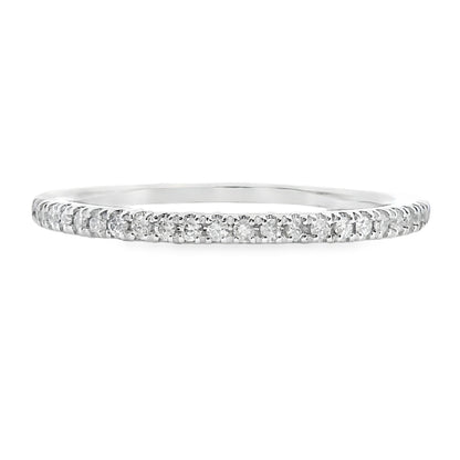 Genuine .13ct Diamond Wedding Band Ring 10KT White Gold Bids.com