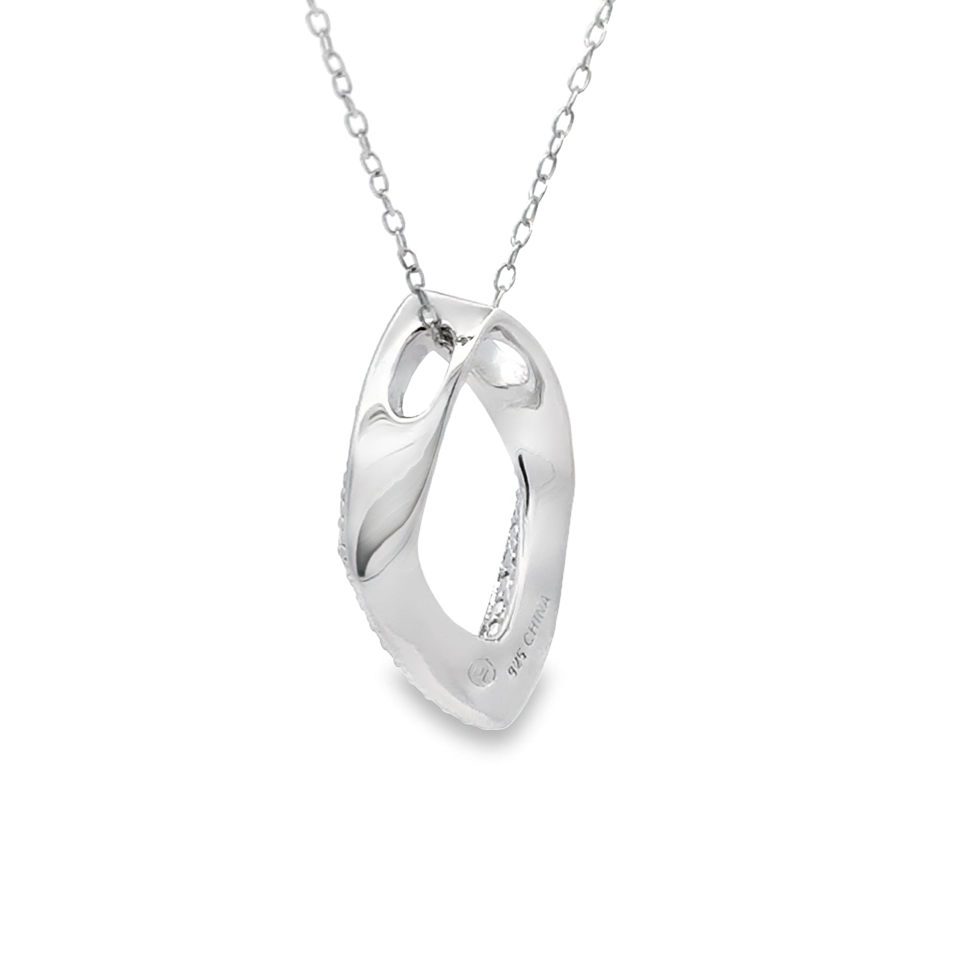 Genuine .02ct Diamond Fashion Pendants Sterling Silver Bids.com