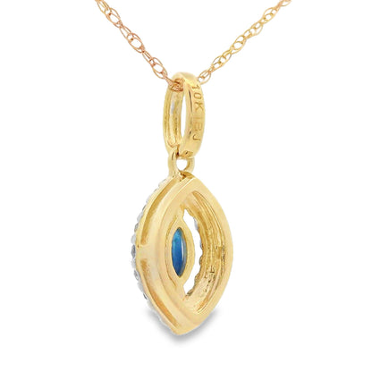 Sapphire Diamond Fashion Pendants 10KT Yellow Gold Bids.com