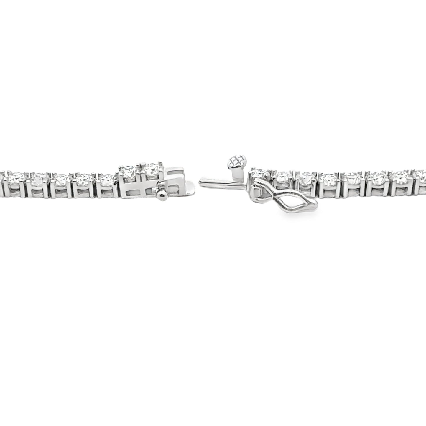 15.14ct Moissanite Tennis Necklace Sterling Silver Bids.com