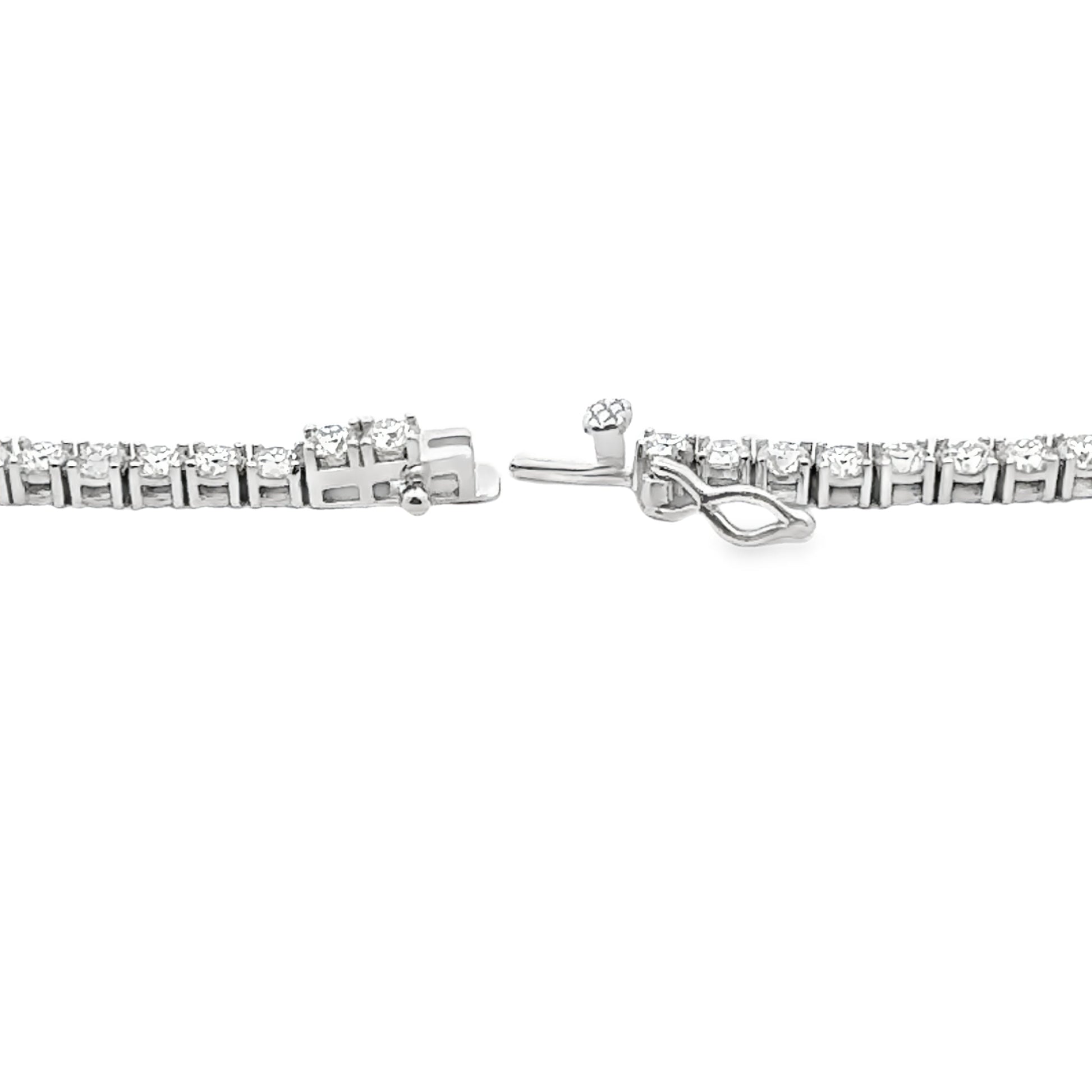15.14ct Moissanite Tennis Necklace Sterling Silver Bids.com