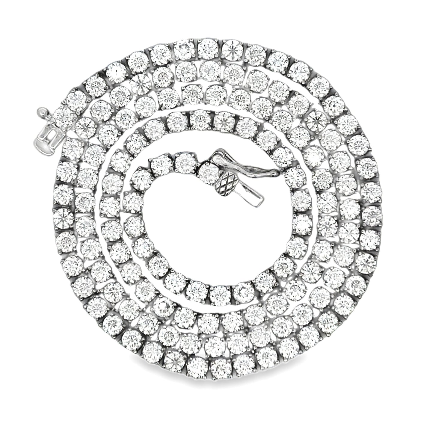 Natural 12.39ct Moissanite Tennis Sterling Silver Bids.com