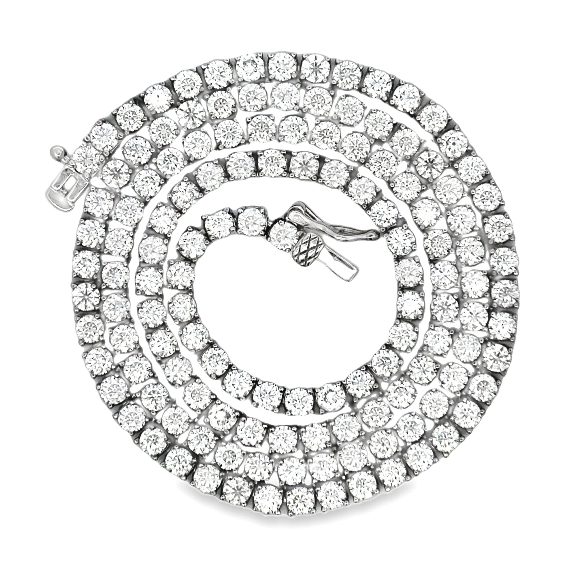 Natural 12.39ct Moissanite Tennis Sterling Silver Bids.com