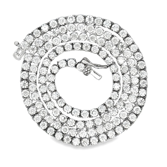 Natural 12.39ct Moissanite Tennis Sterling Silver Bids.com