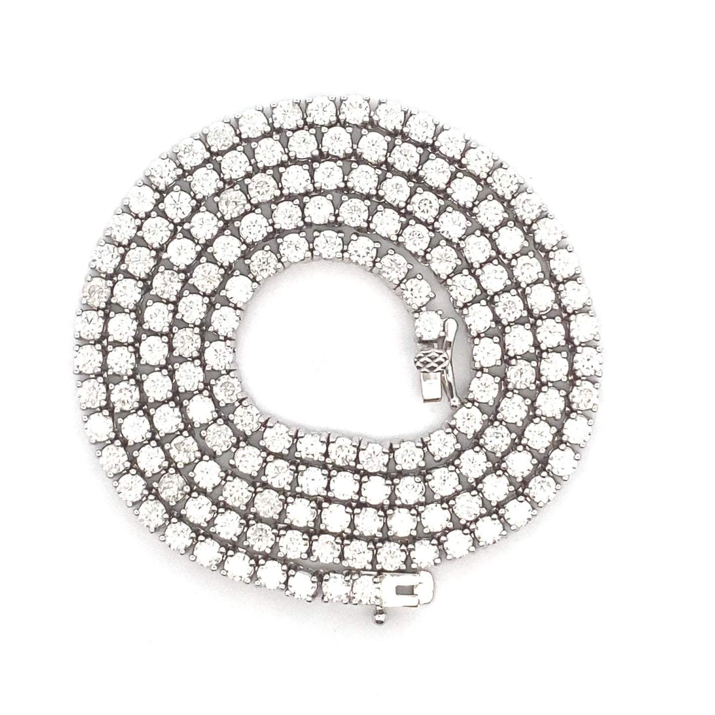 6.85ct Moissanite Tennis Necklace Sterling Silver Bids.com
