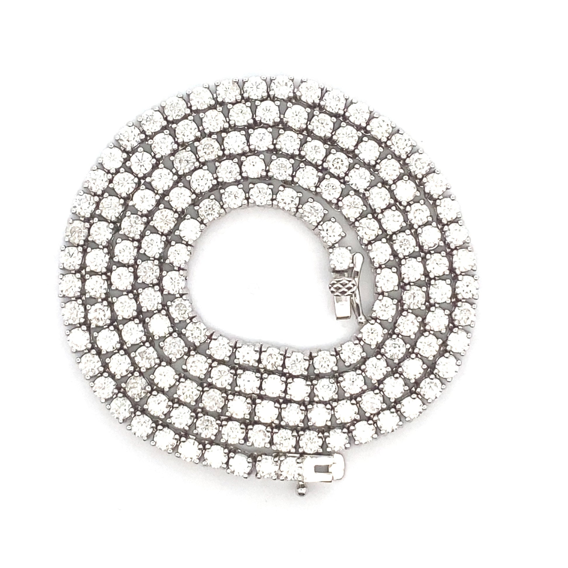 6.85ct Moissanite Tennis Necklace Sterling Silver Bids.com