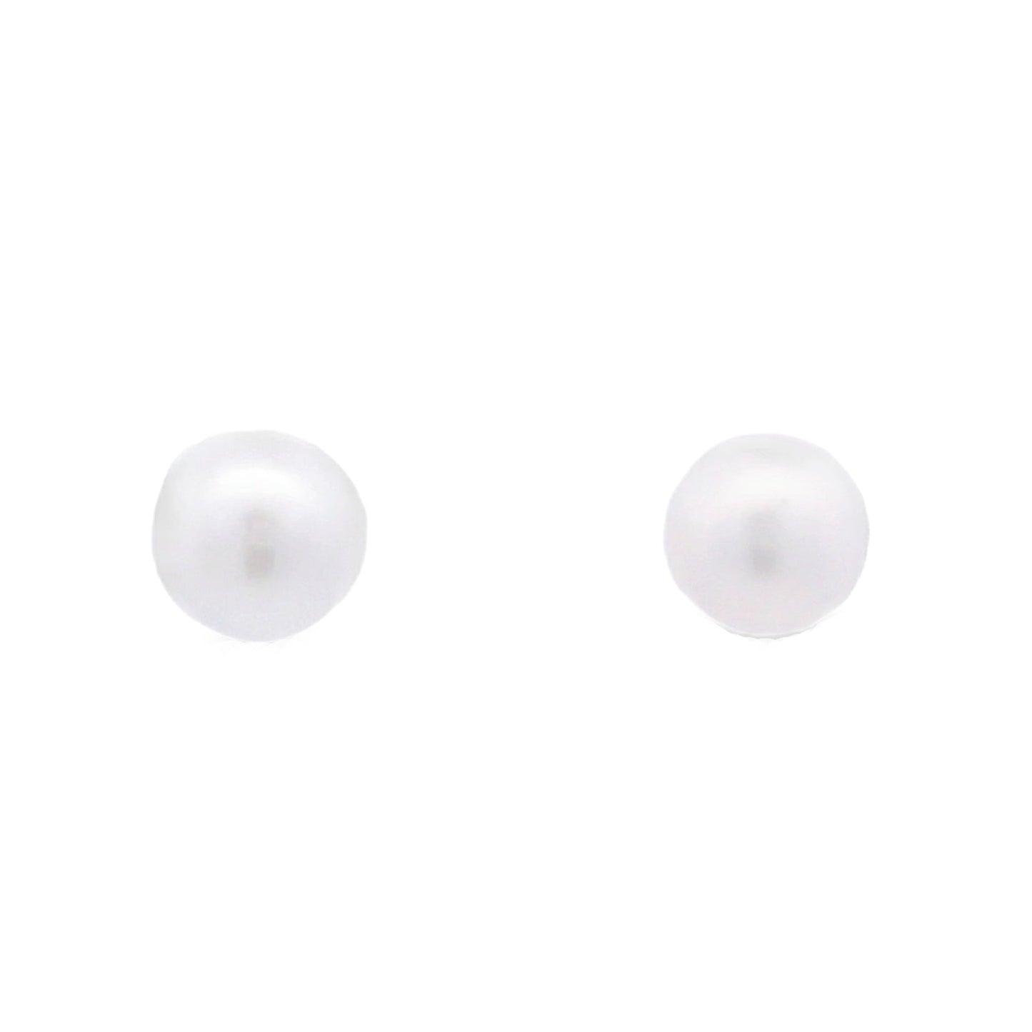 Natural FW Pearl Stud Earrings 10KT White Gold Bids.com