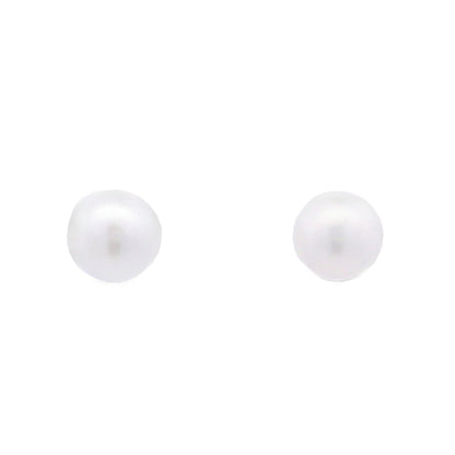 Natural FW Pearl Stud Earrings 10KT White Gold Bids.com