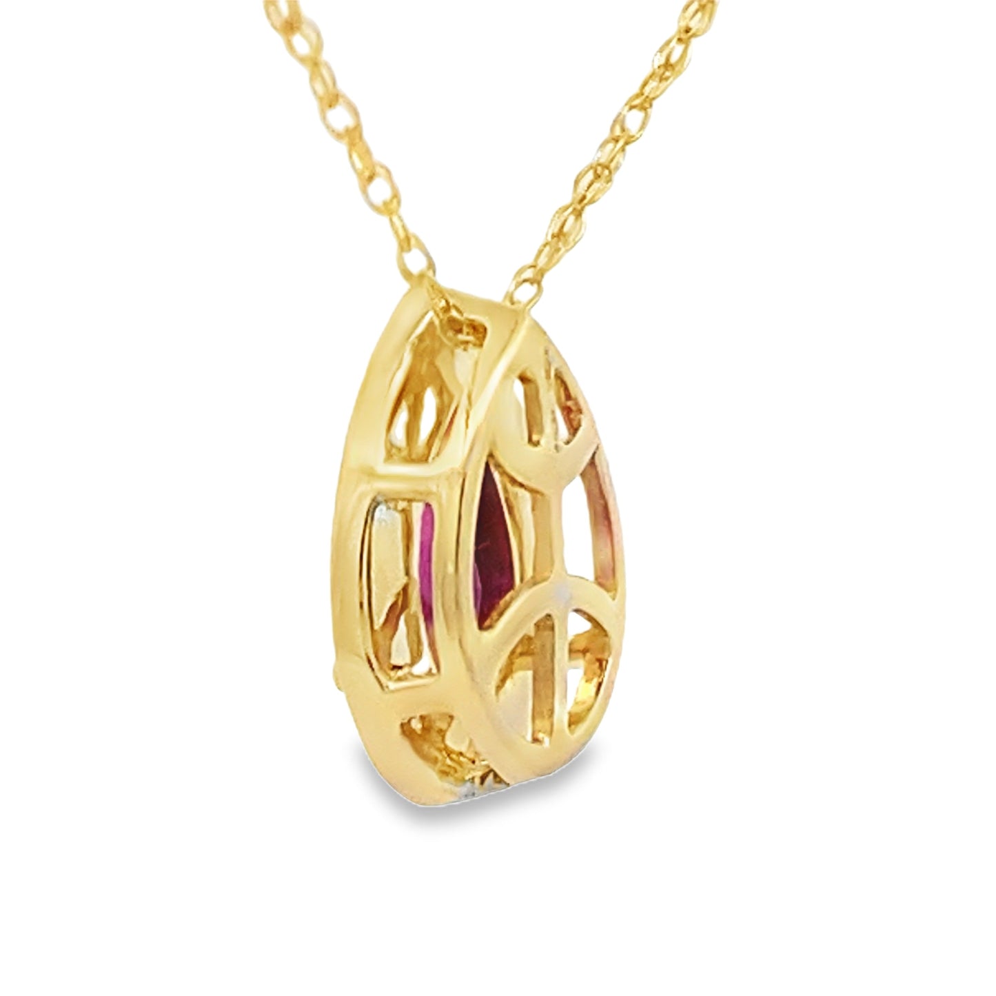.52ct Garnet Diamond Fashion Pendants 10KT Yellow Gold Bids.com