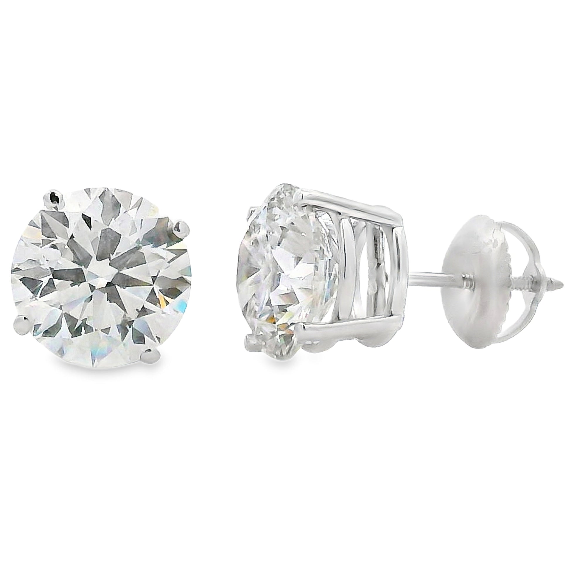 4.40ct Lab Grown Diamond Stud Earrings 14KT White Gold Bids.com