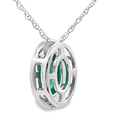 .46ct Emerald Diamond Fashion Pendants 10KT White Gold Bids.com