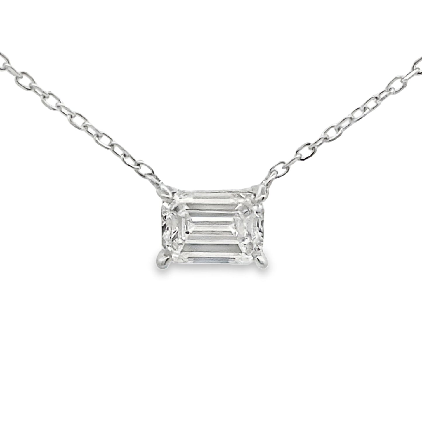 1.00ct Lab Grown Diamond Pendant Sterling Silver Bids.com