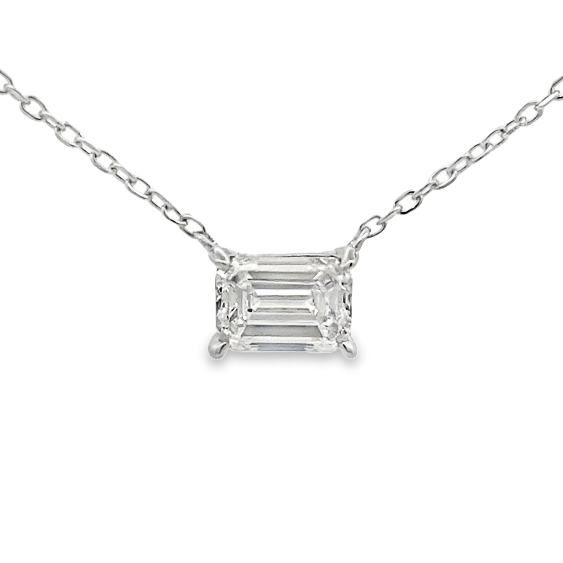 1.00ct Lab Grown Diamond Pendant Sterling Silver Bids.com
