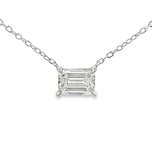 1.00ct Lab Grown Diamond Pendant Sterling Silver Bids.com