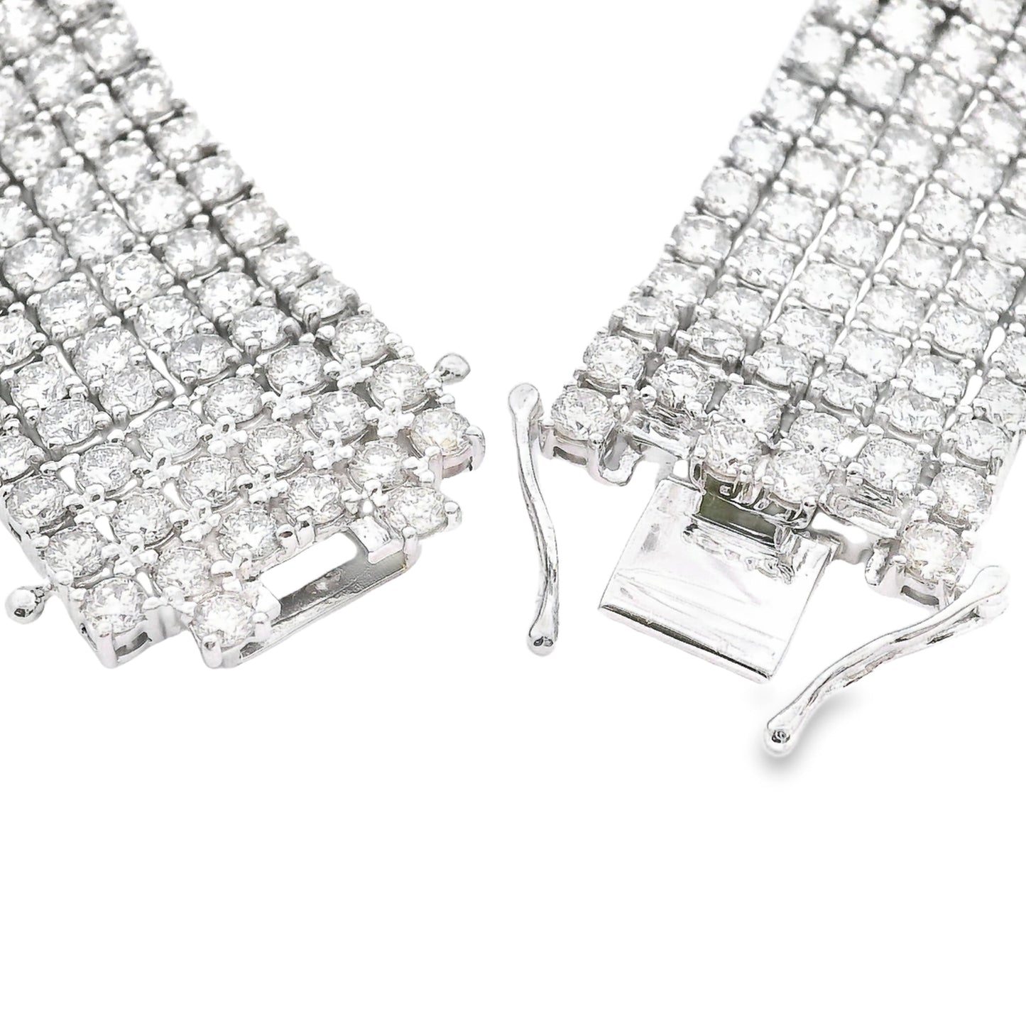 Genuine 20.00ct Diamond Tennis Bracelet 14KT White Gold Bids.com