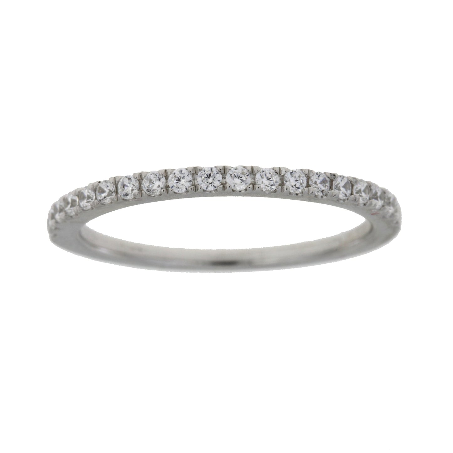 Cubic Zirconium Wedding Band Ring Sterling Silver Bids.com