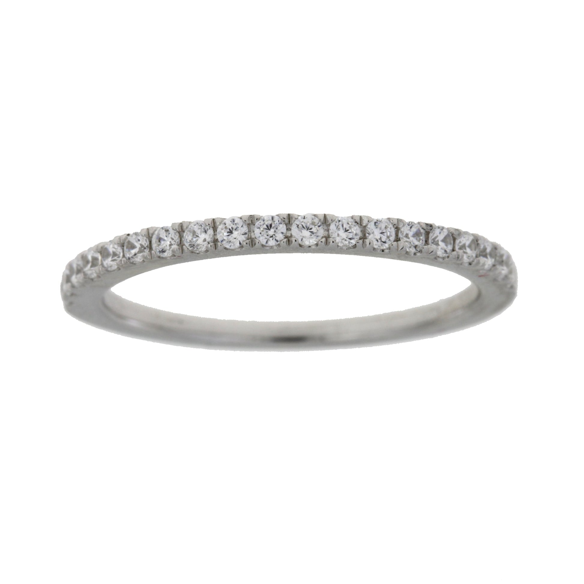 Cubic Zirconium Wedding Band Ring Sterling Silver Bids.com