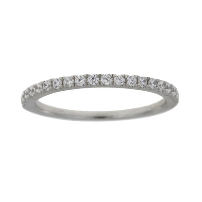 Cubic Zirconium Wedding Band Ring Sterling Silver Bids.com