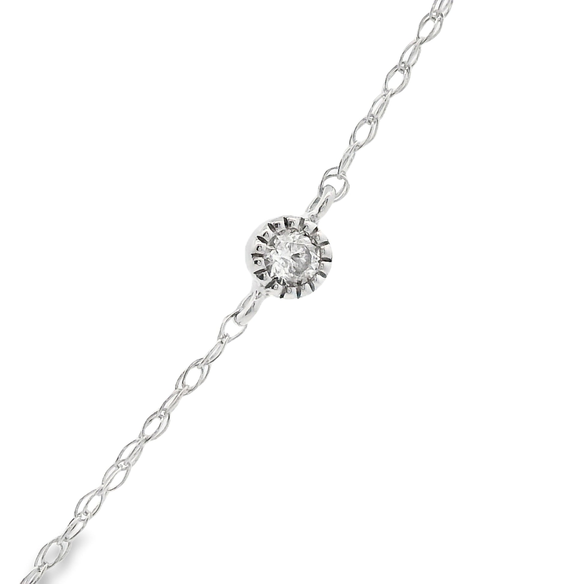 Genuine .32ct Diamond Fashion Pendants 14KT White Gold Bids.com