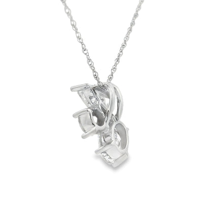 Lab Grown Diamond Fashion Pendants 14KT White Gold Bids.com