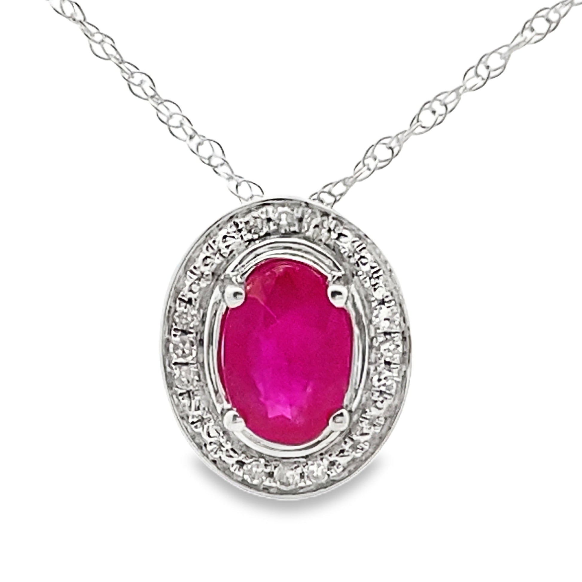.63ct Ruby Diamond Fashion Pendants 10KT White Gold Bids.com