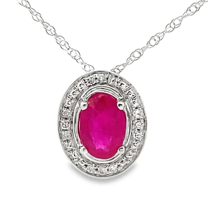 .63ct Ruby Diamond Fashion Pendants 10KT White Gold Bids.com