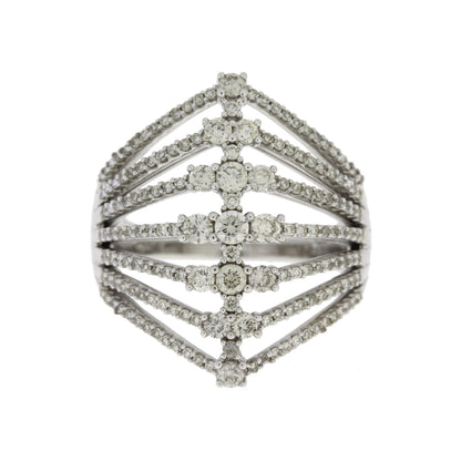 Natural 1.00ct Diamond Ring 14KT White Gold Bids.com