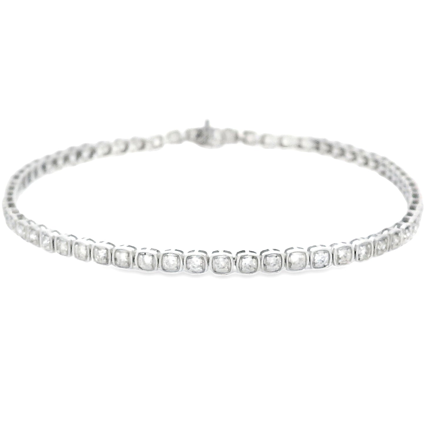 Lab Grown Diamond Tennis Bracelet 10KT White Gold Bids.com