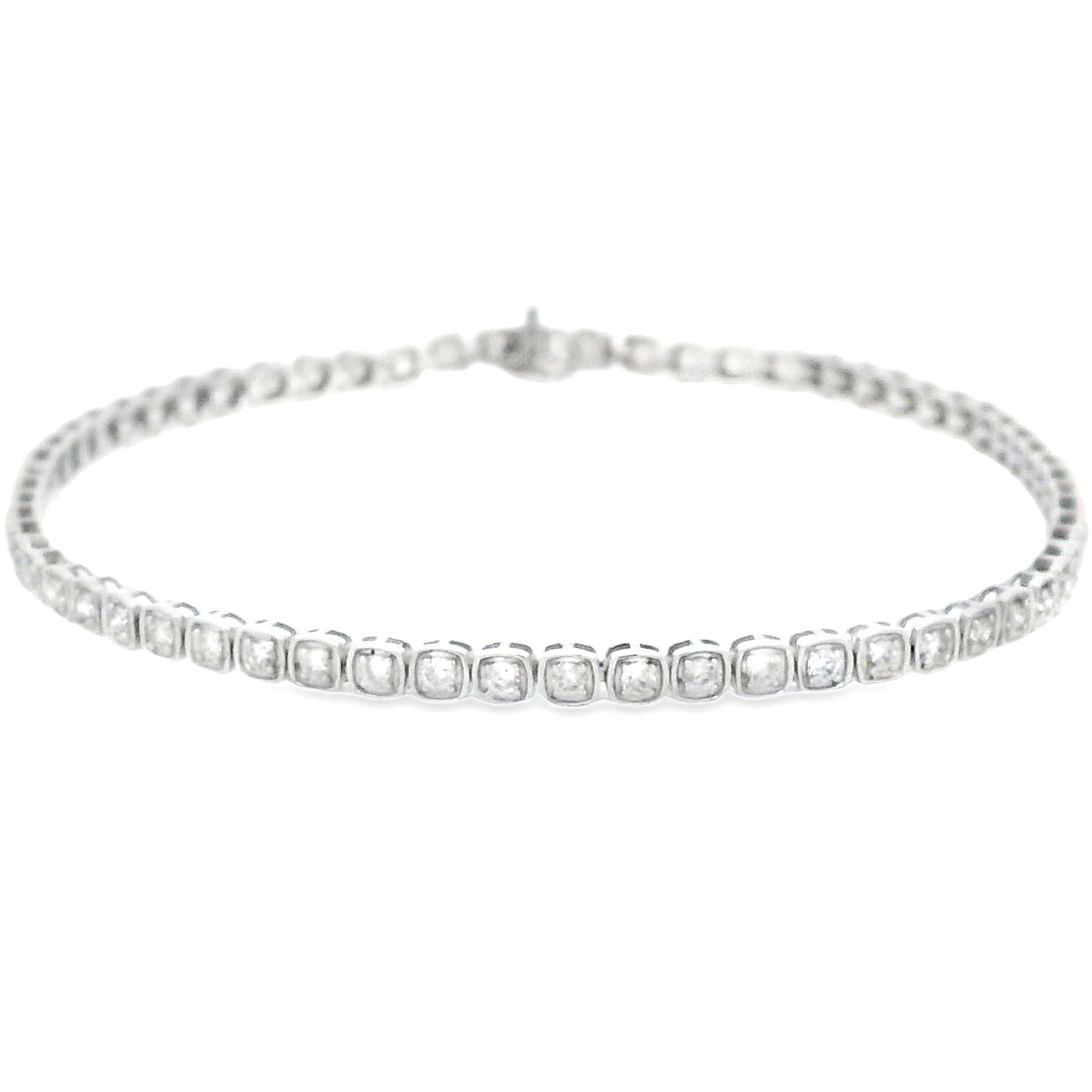 Lab Grown Diamond Tennis Bracelet 10KT White Gold Bids.com